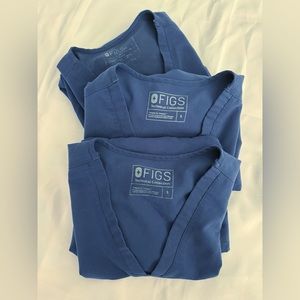 Figs Scrubs Top Casma Pocket 3 Set Navy